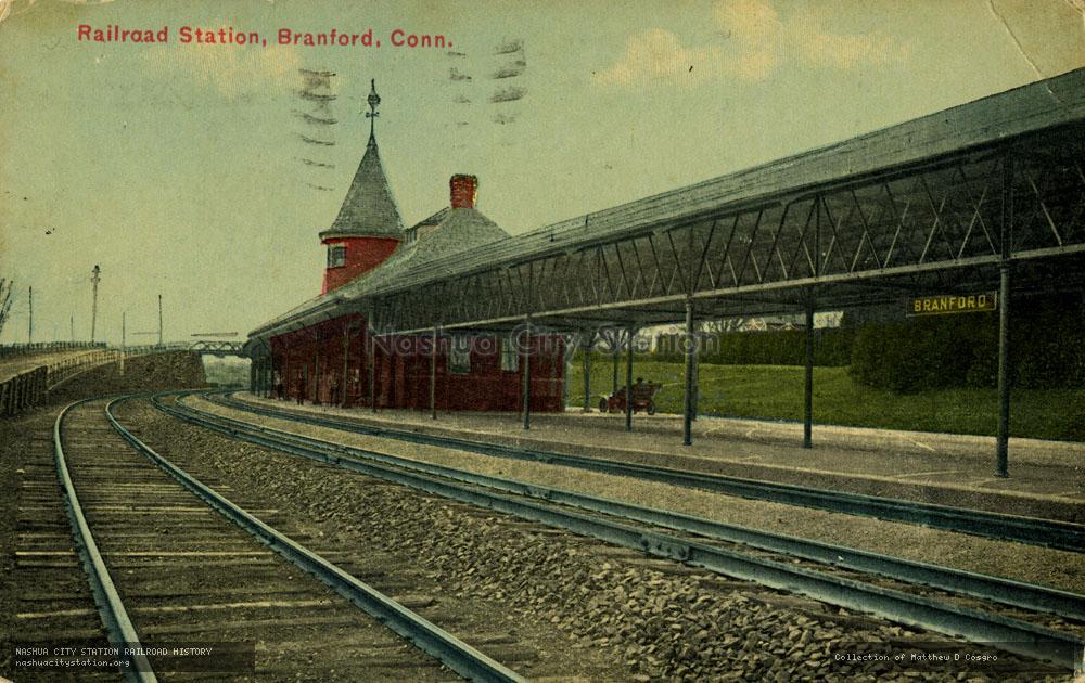 Postcard: Railroad Station, Branford, Connecticut